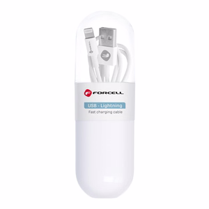 FORCELL C316 kabelis USB A uz Lightning 1A TUBE 1 m balts