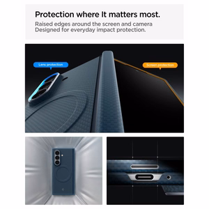 Spigen AirSkin Aramid MagFit MagSafe maciņš modelim Samsung Galaxy Z Fold 8 Ultra – tumši zils