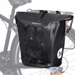 Ūdensnecaurlaidīga velosipēda bagāžnieka soma Wozinsky WBB24BK, 25 l, melna