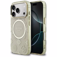 Guess IML Peony Dot MagSafe Maciņš for iPhone 17 Pro - bēšs