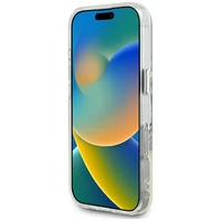 Guess IML Metal Colored Circle Classic Logo Magnētiskais viedtālruņa apvalks iPhone 16 Pro Max - melns