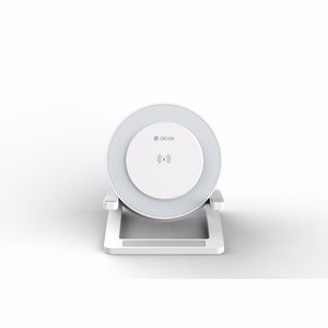 Devia Bluetooth skaļrunis IM-3 ar bezvadu lādētāju 15 W un gaiši baltu krāsu
