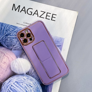 Jauns Kickstand viedtālruņa apvalks iPhone 13 Pro ar statīvu violets