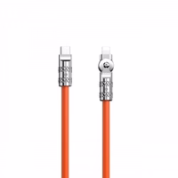 USB Kabelis Dudao "L24CL" (180' corner) Oranžs "Type-C / Lightning" 100cm (up to 30W)
