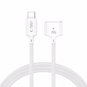 Tech-Protect MMC01 Ultraboost USB-C / USB-C MagSafe 3 140W 200cm kabelis MacBook - balts