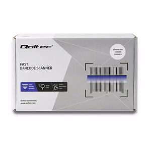 Qoltec 50868 – bezvadu lāzera 1D/2D svītrkodu skeneris, melns