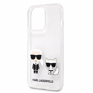Karl Lagerfeld Karl & Choupette viedtālruņa apvalks iPhone 13 Pro Max 6.7" - caurspīdīgs