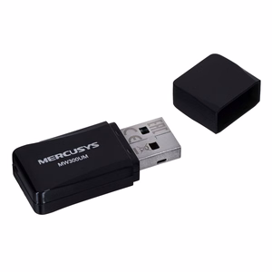 MERCUSYS MW300UM mini USB bezvadu adapteris, 300 Mbps, melns