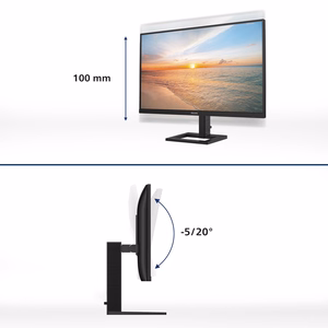 Philips 1000 series 24E1N1300AE/00 monitors 60,5 cm (23,8") 1920 x 1080 pikseļi Full HD LCD melns