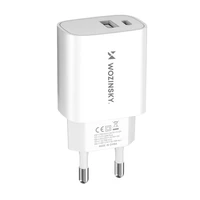 Wozinsky WGWCW USB-A USB-C 20W sienas lādētājs - balts