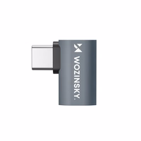 Wozinsky WPKB-01 USB-C - USB-C 40Gb/s 240W 8K OTG sānu leņķa adapteris - pelēks
