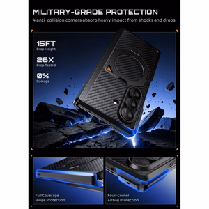Supcase UB Aero MagSafe 2 daļu maciņa un privātuma aizsargstikla komplekts Samsung Galaxy Z Fold 8 Ultra – melns