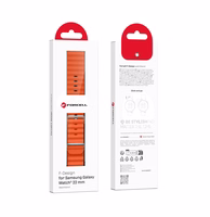 FORCELL F-DESIGN FS01 siksniņa SAMSUNG pulkstenim 22 mm oranža