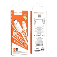 Kabelis USB-C uz USB-C Hoco QC3.0 PD 3A 60W 1 m X88 balts