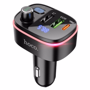 Car transmitter bluetooth Hoco 2 x USB A + USB C QC3.0 PD 20W E62 black