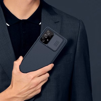 Nillkin CamShield Pro viedtālruņa apvalks bruņu apvalks ar kameras aizsargu Samsung Galaxy A73 melns
