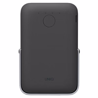 UNIQ Powerbank Hoveo 5000mAh USB-C 20W PD Fast charge Wireless Magnetic pelēks/charcoal pelēks