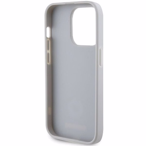 Guess Strass Metal Logo viedtālruņa apvalks iPhone 15 Pro - sudraba
