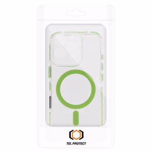 Tel Protect Strap Clear Case for Iphone 15 Pro Max green