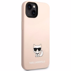 Karl Lagerfeld KLHCP14MSLCTPI iPhone 14 Plus 6.7 "cietais apvalks gaiši rozā / gaiši rozā Silikona Choupette Ķermenis
