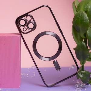 Color Chrome Magnētiskais viedtālruņa apvalks iPhone 12 6,1" melns
