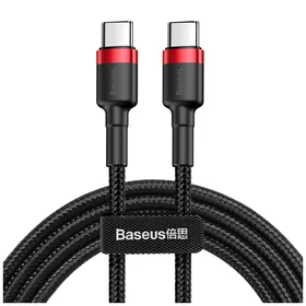 Baseus kabelis Cafule PD USB-C - USB-C 2,0 m sarkans-melns 60W