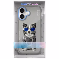 Nimmy Glasses Cool nag viedtālruņa apvalks iPhone 17 - pelēks