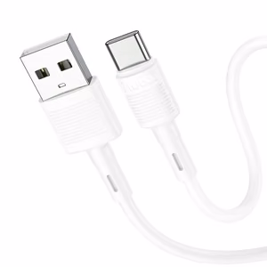 Hoco X83 USB-A – USB-C kabelis Cable USB A to USB C Hoco 3A 1 m X83, melns, 1 m, 3A