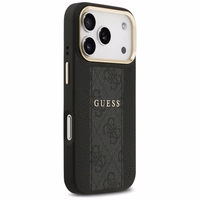 Guess 4G Stripe Magnētiskais viedtālruņa apvalks iPhone 17 Pro - melna