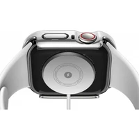 DUX DUCIS apvalks HAMO ar aizsargstiklu Apple Watch 7 / 8 / 9 45 mm sudraba