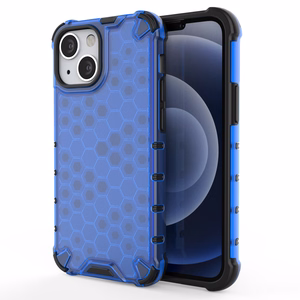Honeycomb Case броневой чехол с TPU бампером для iPhone 13 mini синий