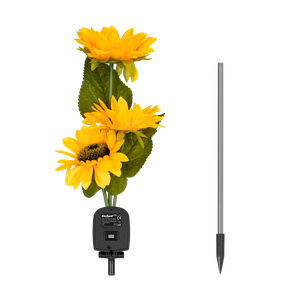 Rebel decorative solar garden lights, sunflower