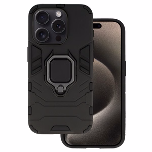 Ring Armor viedtālruņa apvalks iPhone 15 Pro melns