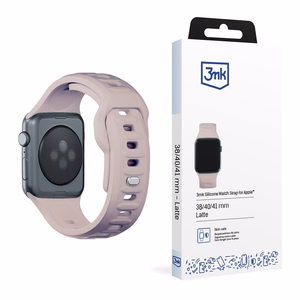 3mk silikona siksniņa Apple Watch, 38/40/41/42 mm, Latte, mazais izmērs