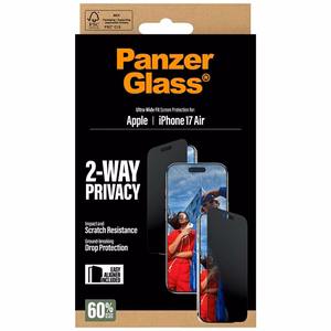 PanzerGlass Ultra-Wide Fit EasyAligner privātuma stikls iPhone Air