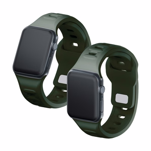 3mk silikona siksniņa Apple Watch, 38/40/41/42 mm, tumši zaļš, mazais izmērs