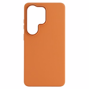 Liavec Silky maciņš ar metāla kameras rāmi priekš Samsung Galaxy S26 Ultra oranžs