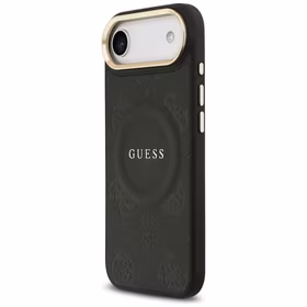 Guess Peony Hot Stamp MagSafe viedtālruņa apvalks iPhone Air – melns