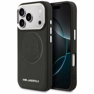 Karl Lagerfeld K Head Point Logo MagSafe чехол для iPhone 17 Pro Max чёрный