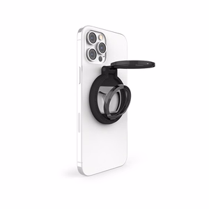 STM MagLoop 3-in-1 MagSafe piederums iPhone: pirksta cilpa, statīvs un pudeļu attaisāmais, melns