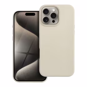 Maciņš priekš iPhone 16 PRO MAX Forcell F-Protect Frame Premium saderīgs ar Magsafe antīki balts