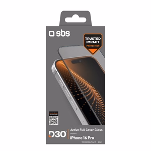 SBS Aizsargstikls D3O ar rāmi iPhone 16 Pro