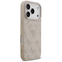 Guess 4G Ring Classic Logo MagSafe futrālis iPhone 17 Pro - Rozā krāsā