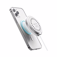 Forever MAWC-300 magnētiskais bezvadu lādētājs Qi2 15W sudraba krāsā