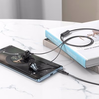 HOCO vadu austiņas Jack 3,5 mm ar mikrofonu M110 metāla pelēkas