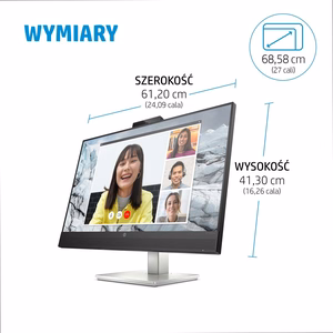 HP E-Series E27m G4 QHD USB-C konferences monitors