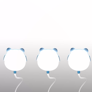 LED Teddy bear desk Lampa  3W, 3000/4500/6000K, adjustable, 1200mAh, zils,  LTC