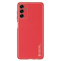 Dux Ducis Yolo elegants vāciņš viedtālrunim no ekoloģiskās ādas Samsung Galaxy A13 5G sarkans