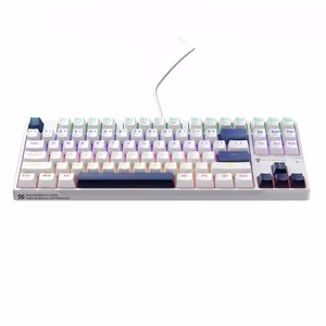 Machenike K500B-B87 Vadu mehāniskā spēļu tastatūra ar apgaismojumu, Red Switch - balts