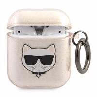 Karl Lagerfeld Glitter Choupette AirPods 1/2 vāciņš zelta krāsas